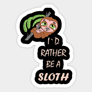 Funny Cute Sloth Sticker